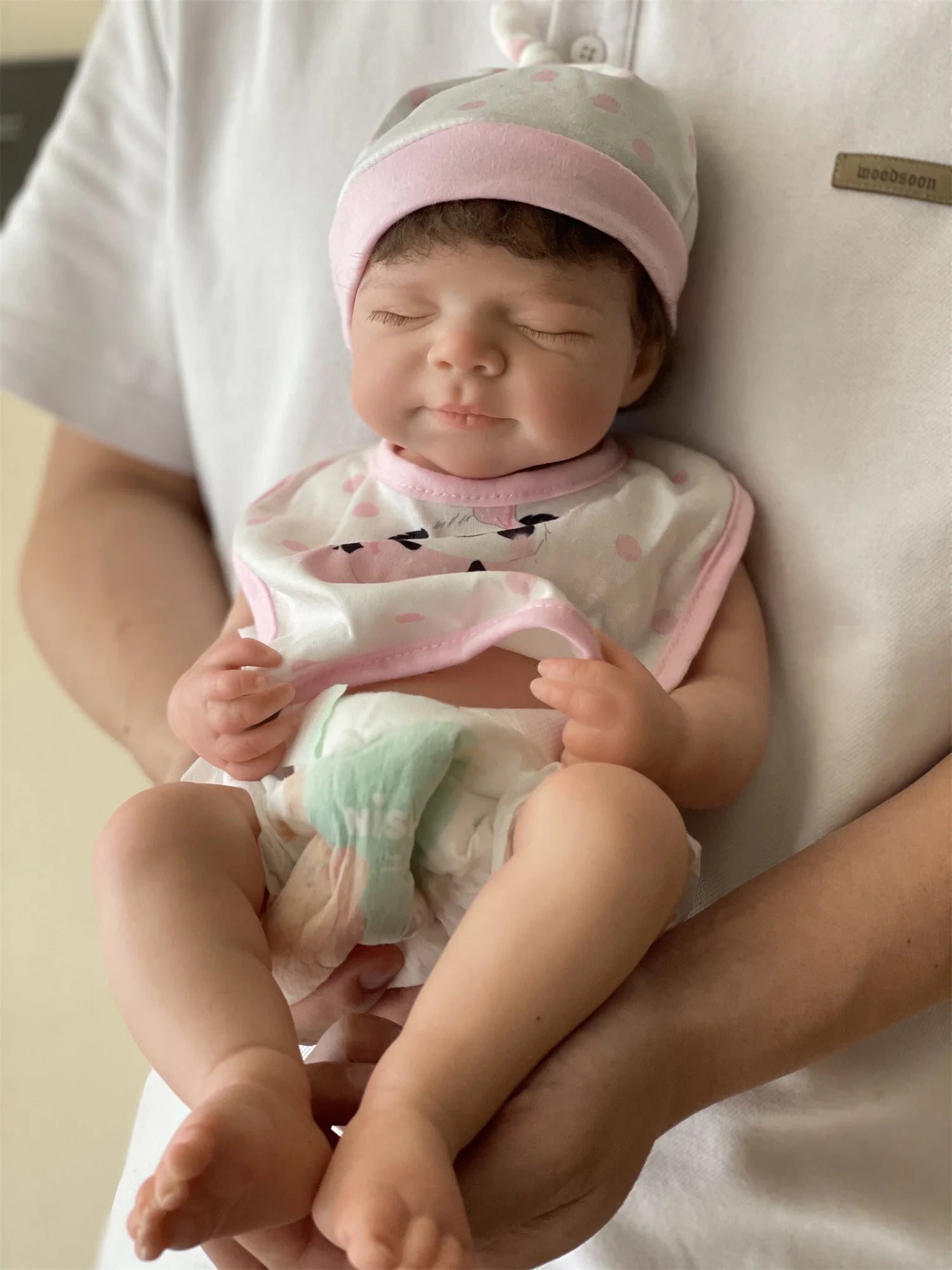 45cm Can Open Mouth Pascale Solid Silicone Bebe Reborn Girl With Rooted Hair Washable Lifelike Realistic Newborn Baby Doll lifelikesiliconereborns.com