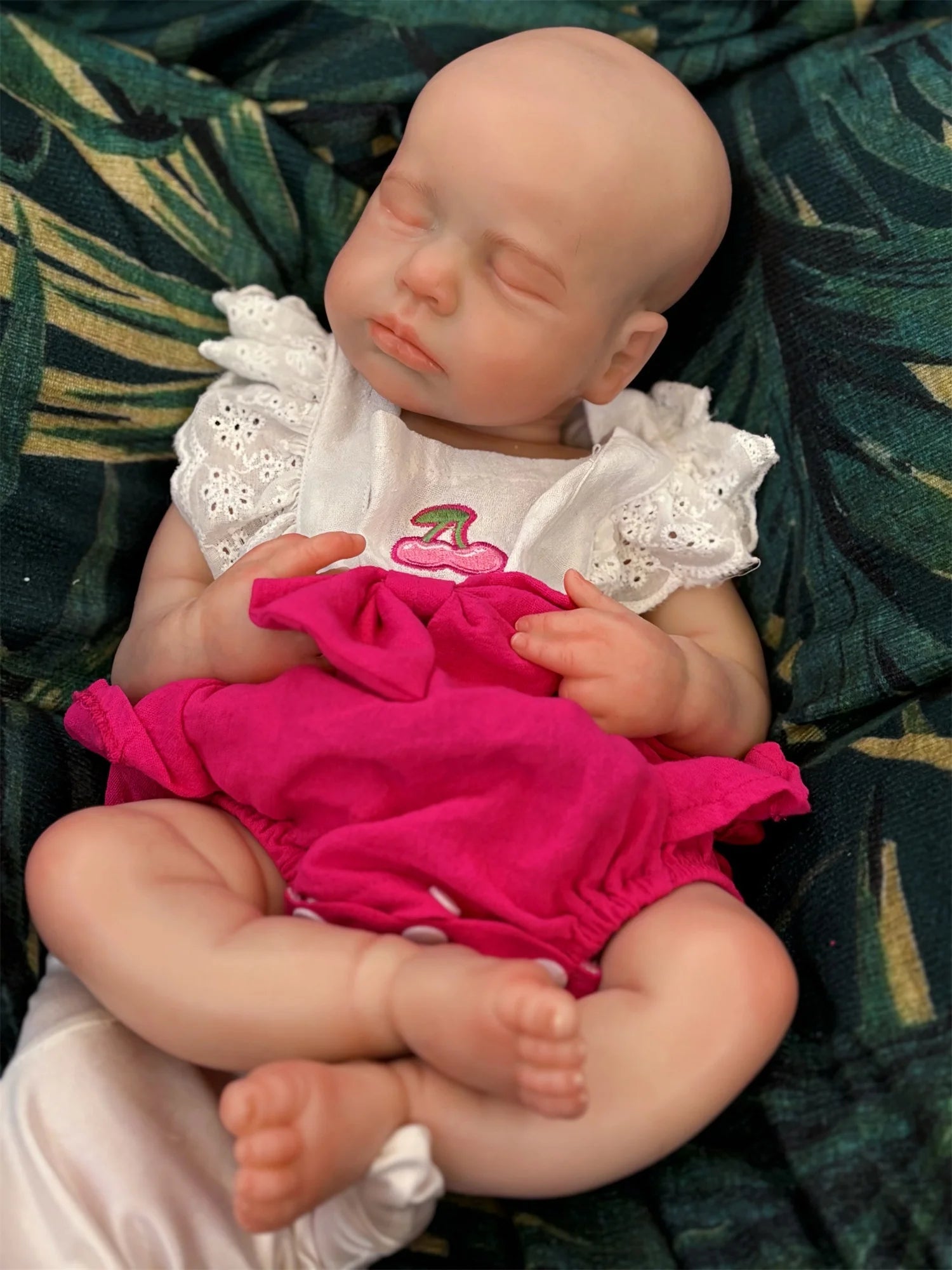 45CM Can Open Mouth &Washable Painted LouLou Solid Silicone Bebe Reborn Girl Lifelike Real Silicone Newborn Baby Doll lifelikesiliconereborns.com
