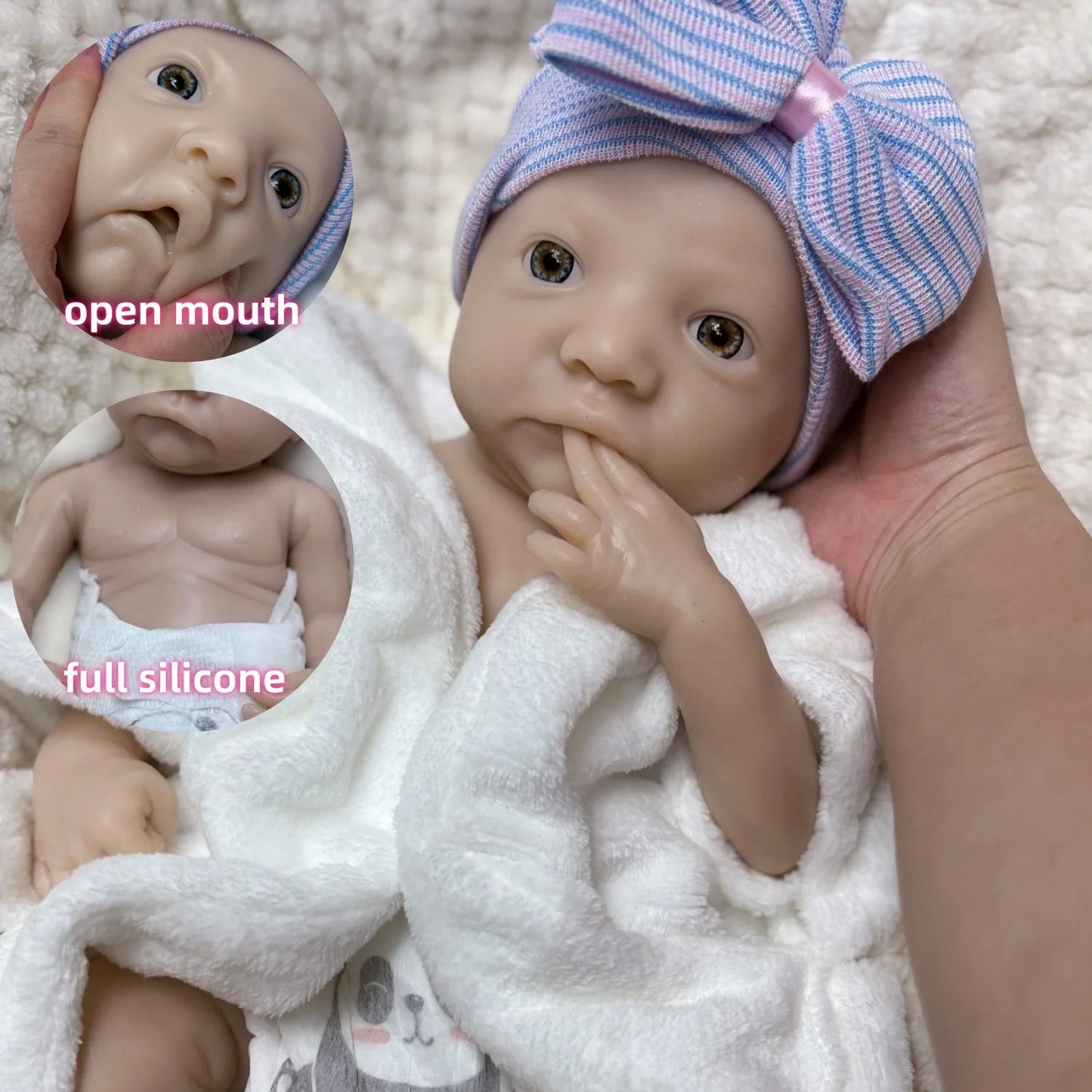 17Inch  Lebi Boy Bebê Unpainted Reborn Baby Doll Full Body Solid Silicone Reborn Dolls For Gift Corpo De Silicone Inteiro lifelikesiliconereborns.com