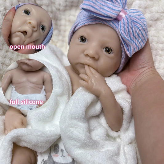 17Inch  Lebi Boy Bebê Unpainted Reborn Baby Doll Full Body Solid Silicone Reborn Dolls For Gift Corpo De Silicone Inteiro lifelikesiliconereborns.com