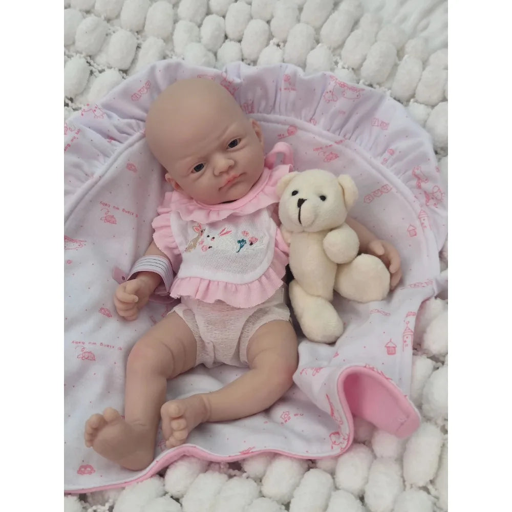 12" Micro Preemie Cute Full Body Soft Silicone Baby Doll Boy Lifelike Reborn Doll Surprise Children Anti-Stress Cuerpo Entero lifelikesiliconereborns.com