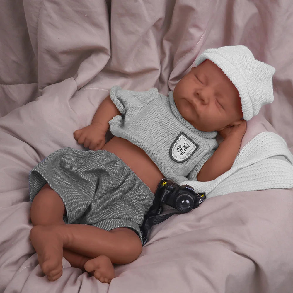 17.72 inch full body soft silicone boy reincarnation doll washable, with realistic baby touch design toy | Gift 🎁| collect lifelikesiliconereborns.com