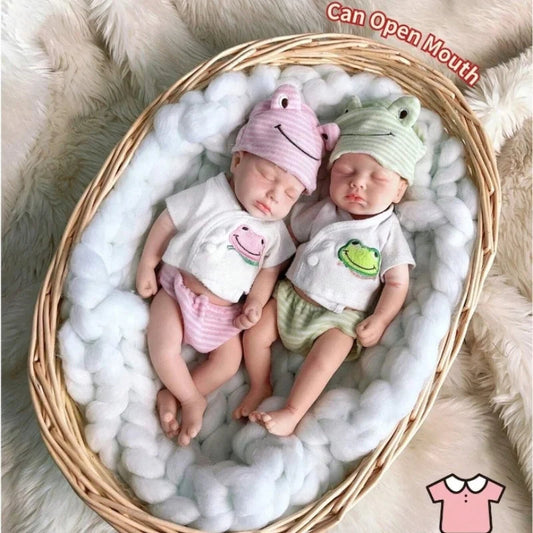 13Inch Open Mouth Loulou Girl&Boy Painted Full Body Soft Silicone Doll Bebe Reborn Doll For Kid Reborn De Silicona Cuerpo Entero lifelikesiliconereborns.com