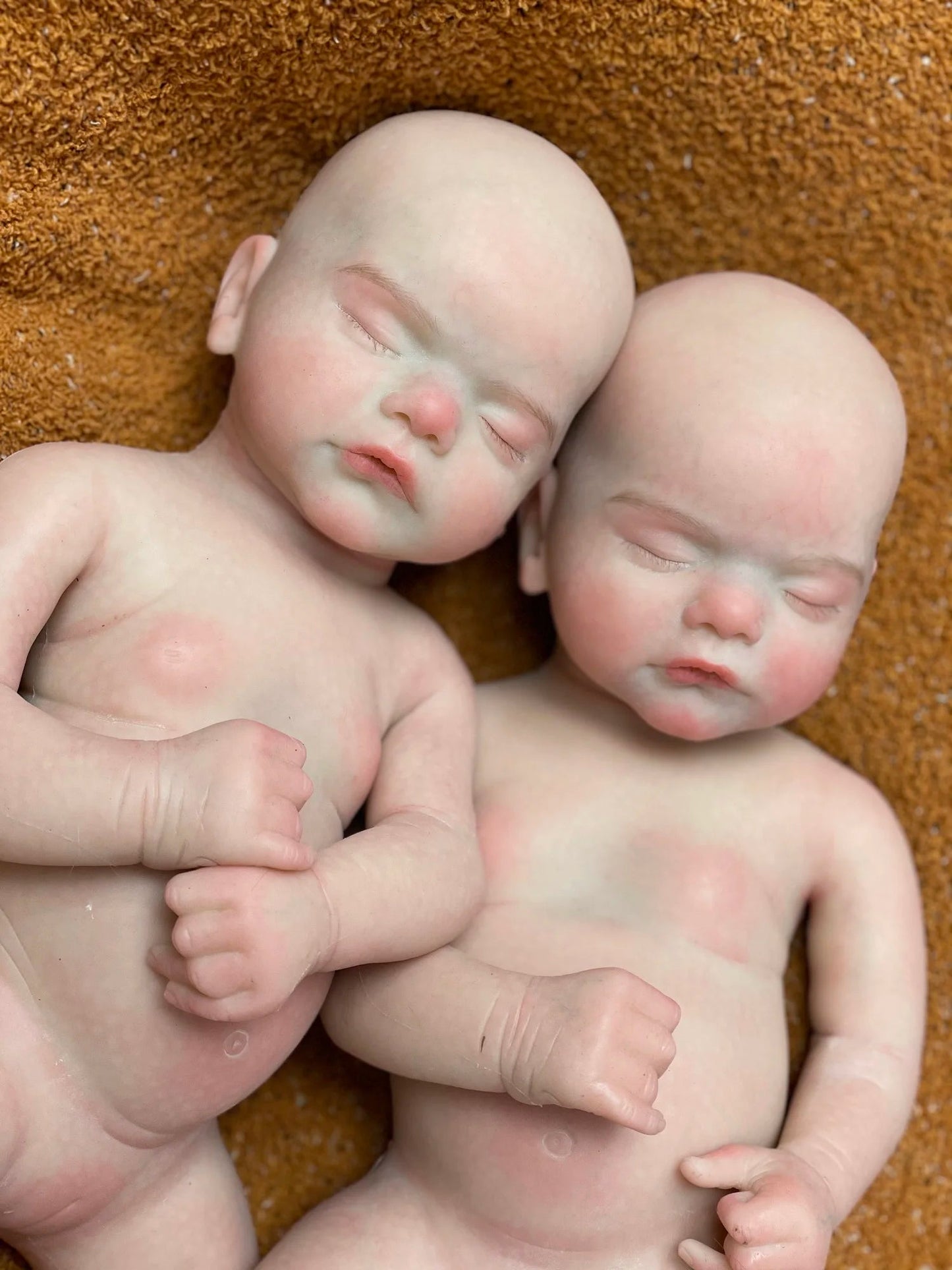 Can Open Mouth 45cm Twins Sam Reborn Baby Girl and Boy Full Body Solid Silicone Un/Painted Bebe Reborn Soft Touch Feeling Doll lifelikesiliconereborns.com