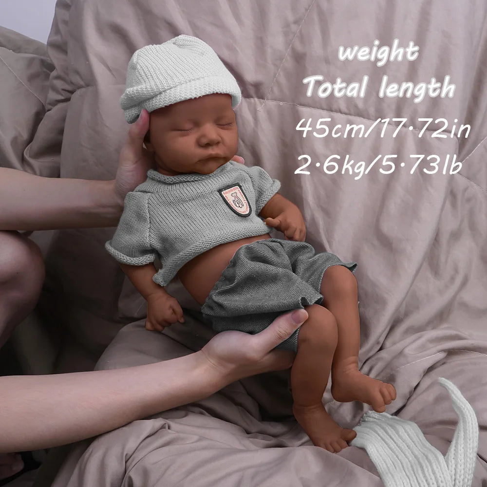 17.72 inch full body soft silicone boy reincarnation doll washable, with realistic baby touch design toy | Gift 🎁| collect lifelikesiliconereborns.com