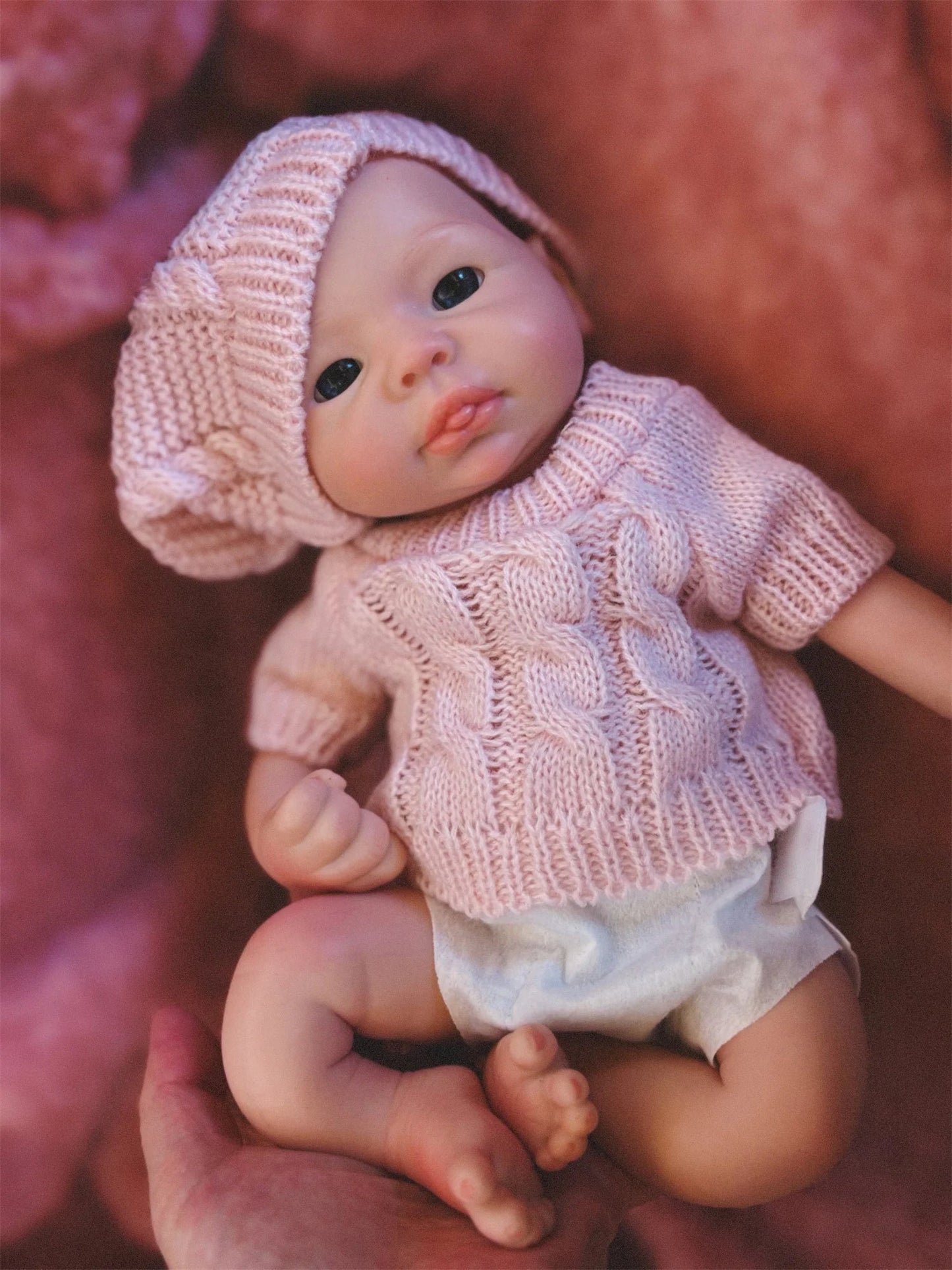 13Inch Painted Reborn Baby Dolls Cute Girl Whole Body Soft Solid Silicone Painted Reborn Baby Doll Toys Corpo De Silicone lifelikesiliconereborns.com