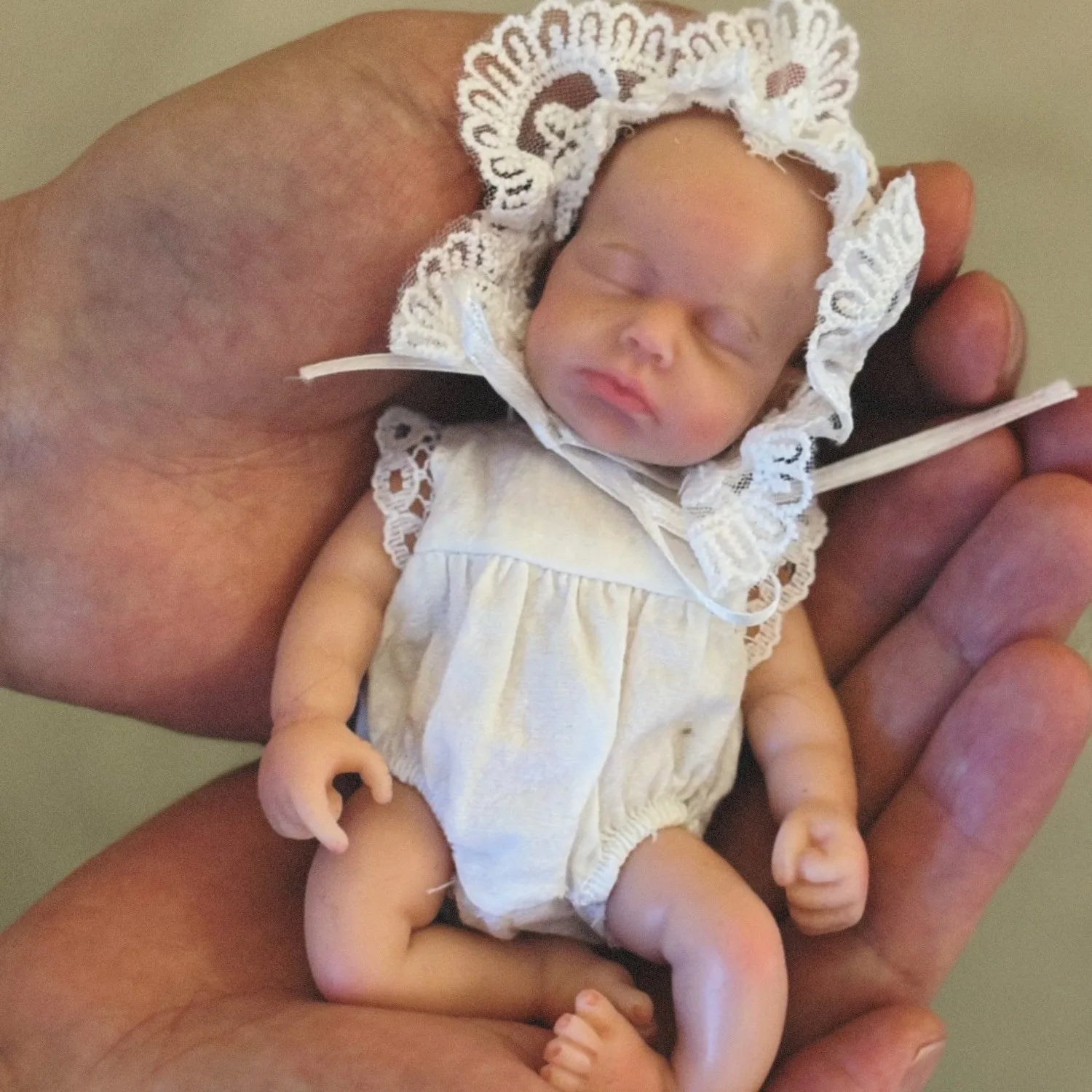 Anjo Doll 6 Inch Mini Palm Girl Loulou Soft Solid Silicone Reborn Doll Sleep Bebe Reborn Doll Pеборн Bebê Reborn Kукла Pеборн lifelikesiliconereborns.com
