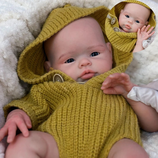 17Inch Washable Open Eyes Soft Silicone Reborn Girl Doll With 3D Painted Skin Can Handmade Bebe Reborn Girl For Family's Gift lifelikesiliconereborns.com