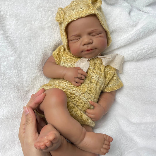 Ultra-Realistic Silicone Reborn Dolls African Baby Girl/Boy 47cm Flexible Body Lifelike Expressions for Kids Toy Christmas Gift lifelikesiliconereborns.com
