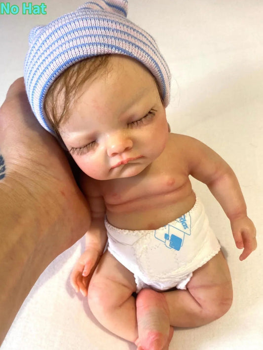 10 Inch 25.4 Cm Soft Silicone Bebe Reborn Girl Handmade Soft Touch Newborn Baby Doll Sleeping Cute Doll With Rooted Hair lifelikesiliconereborns.com