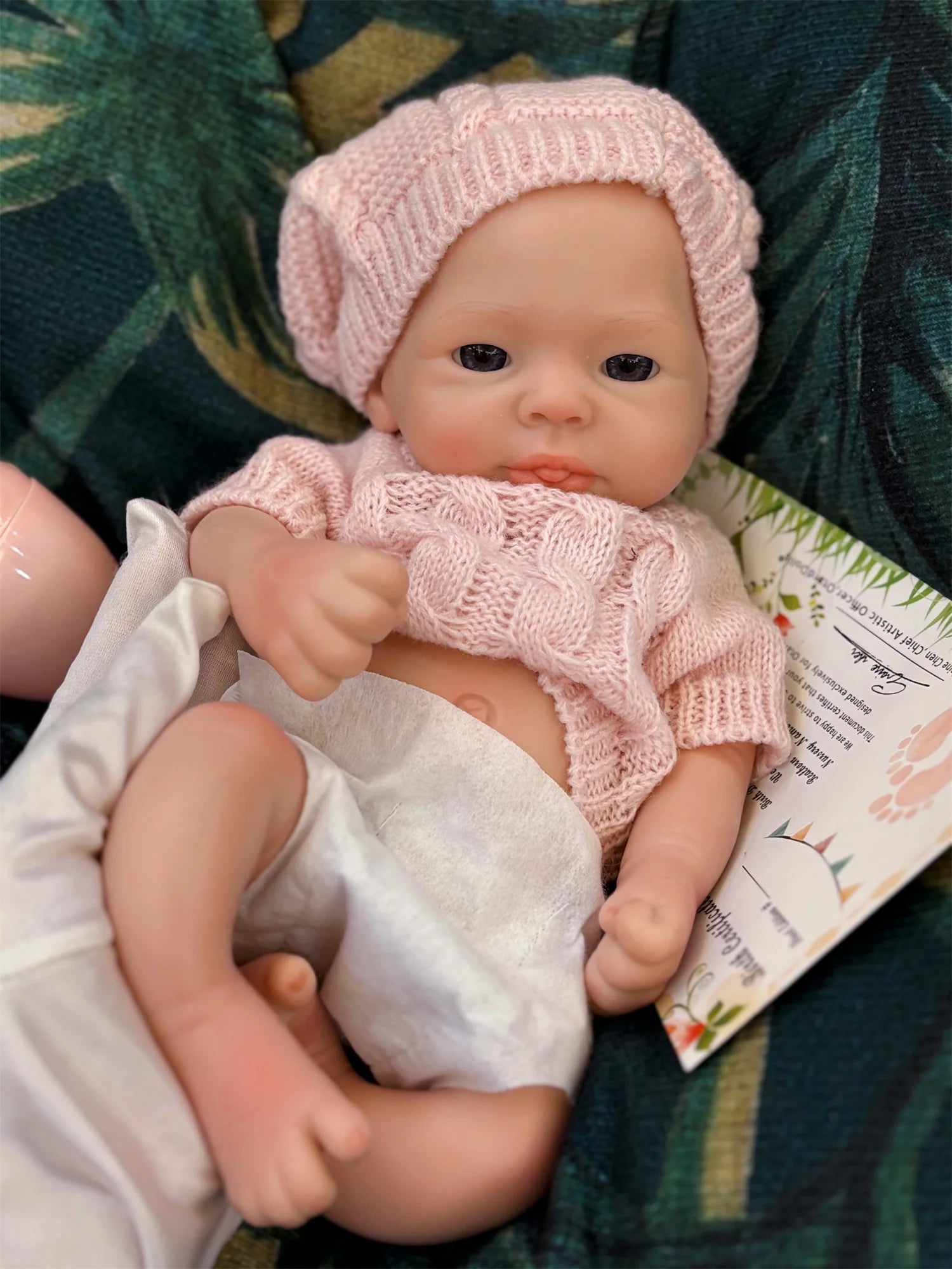 13Inch Can Washable Open Eyes Whold Body Solid Silicone Bebe Reborn Girl Lifelike Painted Newborn Baby Doll For Kids Gift lifelikesiliconereborns.com