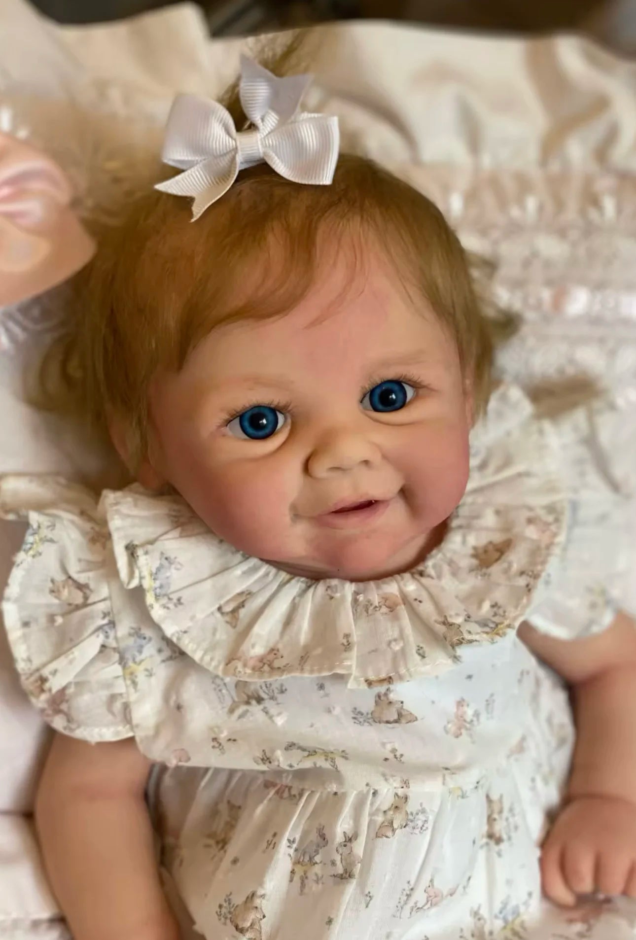 18Inch Can Open Mouth Vivienne Full Body Silicone Bebe Reborn Girl Painted Handmade reborn bébé silicone complet tout le corps lifelikesiliconereborns.com
