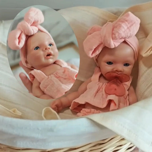 25CM Silicone Girl Bebe Reborn Dolls Handmade Painted Full Body Soft Silicone Newborn Baby Doll For Kids Gifts De Silicone lifelikesiliconereborns.com