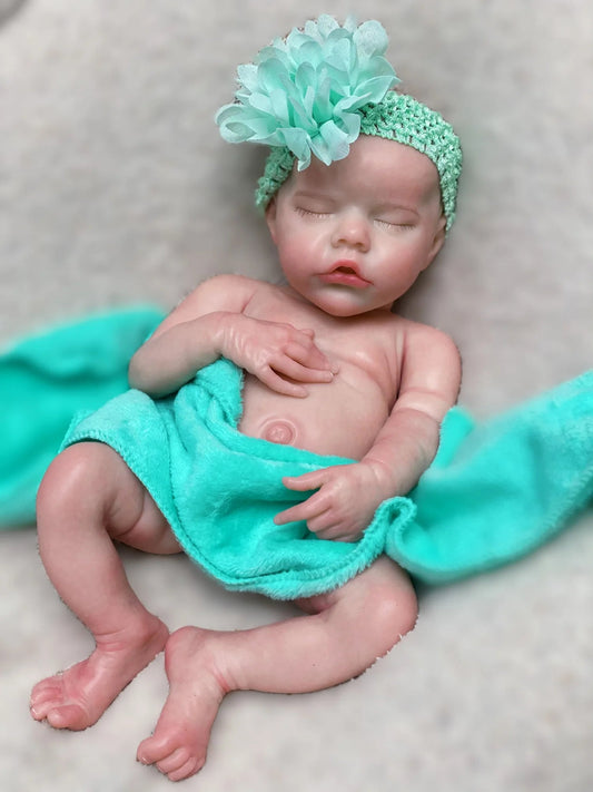 40cm Twins B Solid Silicone Bebe Reborn Girl With 3D Painted Skin Visible Veins Soft Touch Reborn Baby Girls For Children's Gift lifelikesiliconereborns.com