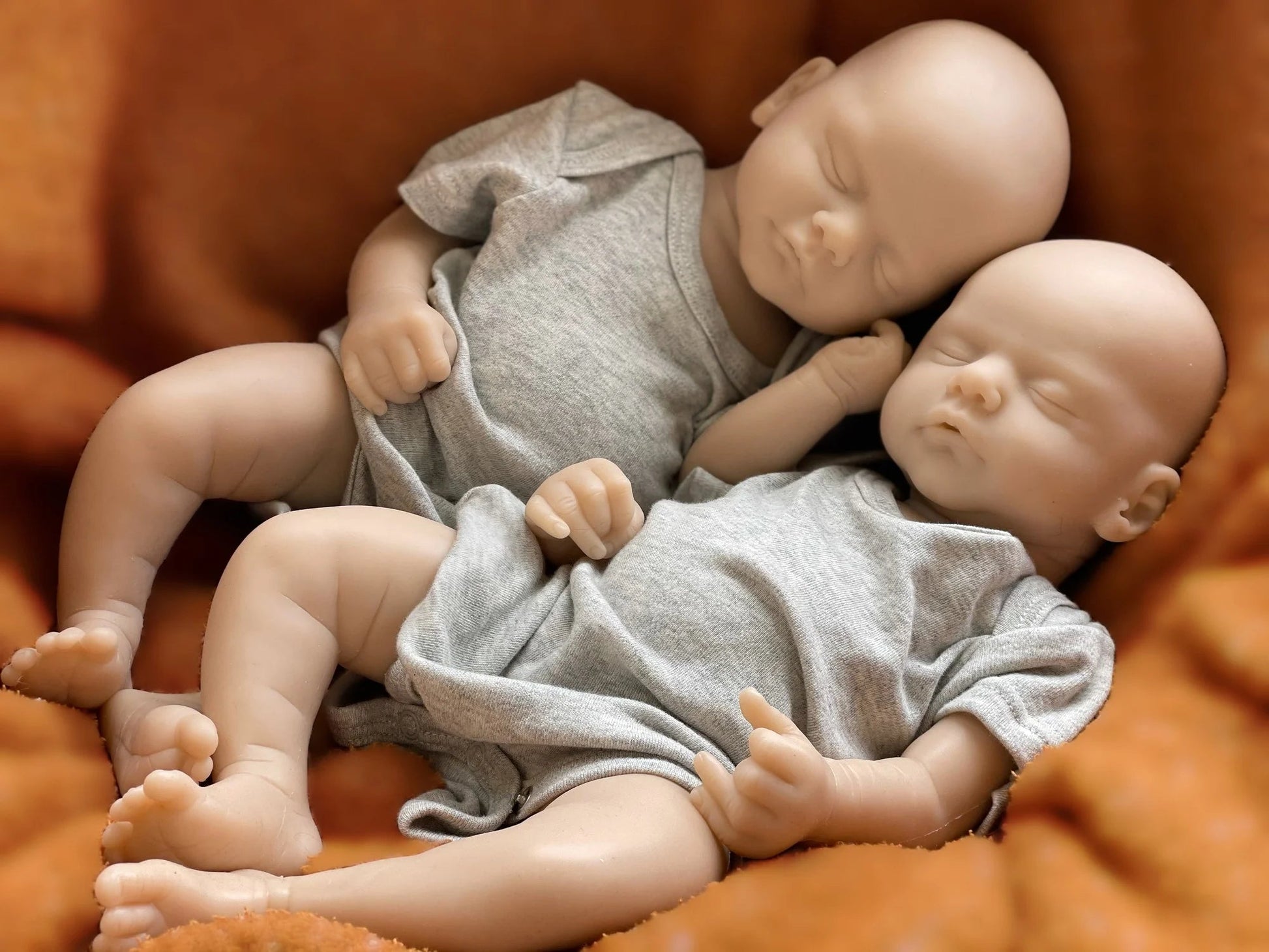 Can Open Mouth 45cm Twins Sam Reborn Baby Girl and Boy Full Body Solid Silicone Un/Painted Bebe Reborn Soft Touch Feeling Doll lifelikesiliconereborns.com