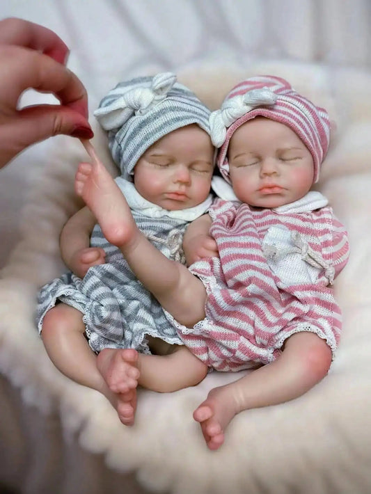 Saskia Full Body Soft Silicone 13-Inch Reborn Doll - Lovely Loulou, a Handmade Newborn Baby Doll with an Open Mouth Doll lifelikesiliconereborns.com
