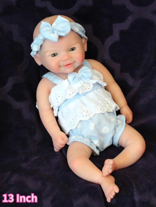 13 Inch Vivienne Silicone Bebe Newborn Baby Doll Handmade Soft Touch Newborn Baby Doll For Children Birthday Gifts lifelikesiliconereborns.com