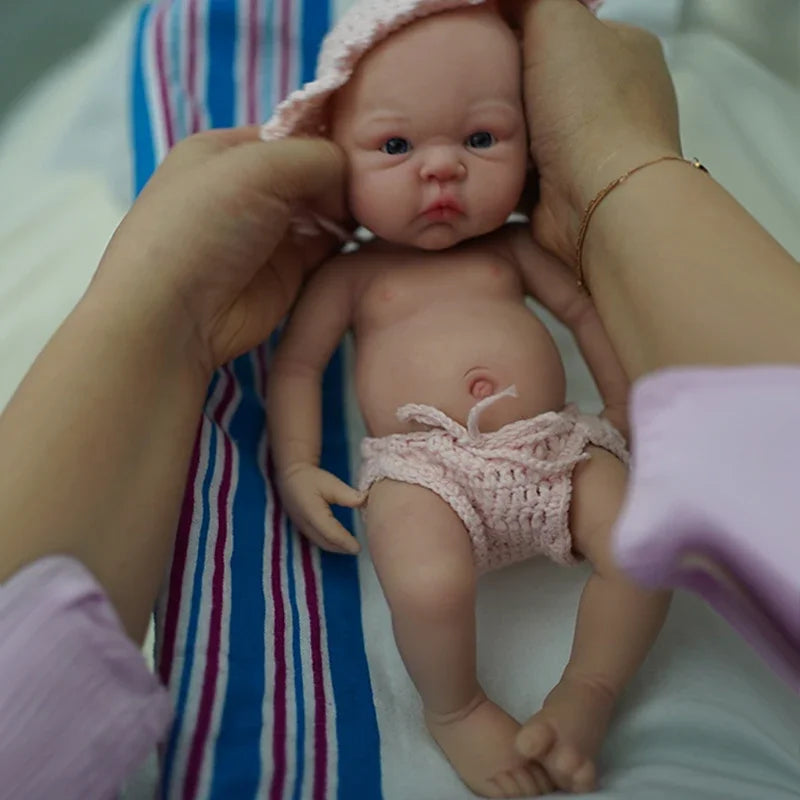 reborn baby dolls 12 inch Cute Full Body Soft Silicone Baby Doll Girl Lifelike Reborn babies pink clothes with Doll Accessories lifelikesiliconereborns.com