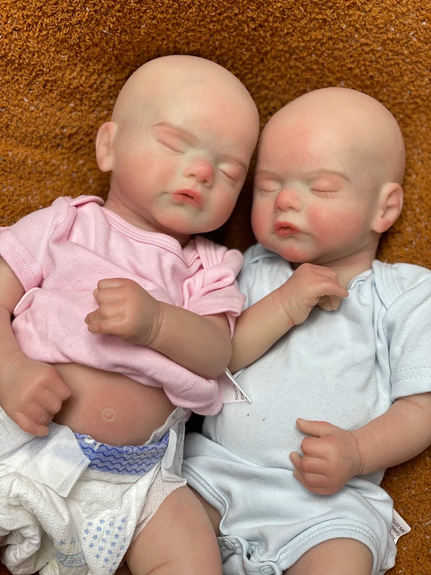 Can Open Mouth 45cm Twins Sam Reborn Baby Girl and Boy Full Body Solid Silicone Un/Painted Bebe Reborn Soft Touch Feeling Doll lifelikesiliconereborns.com