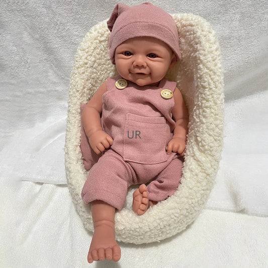 Waterproof Weighted Baby Girl 18" Lifelike Full Body Silicone Reborn Dolls Soft Handmade Newborn Dolls for Collector Gift lifelikesiliconereborns.com