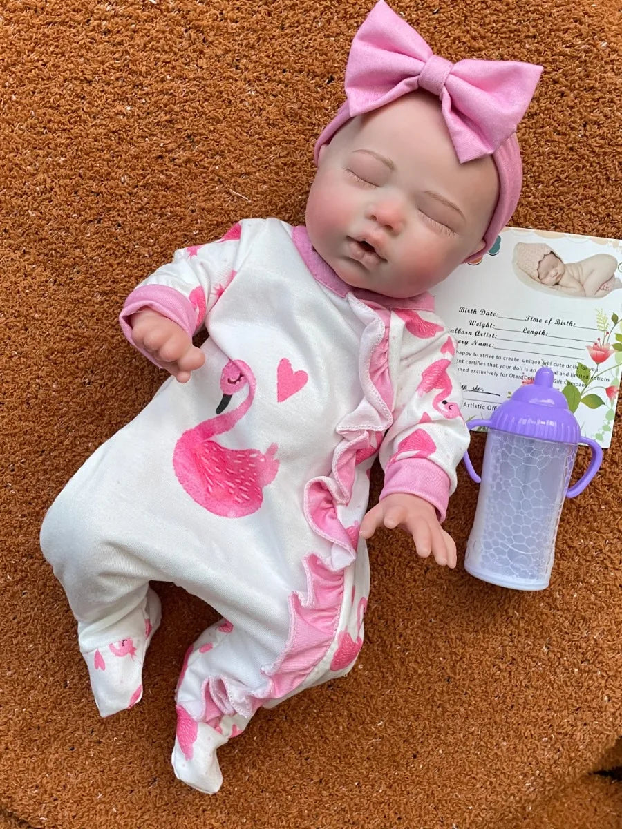 13.7 Inch 35 cm Full Body Soft Silicone Newborn Baby Girl Can Drink And Pee Out Reborn Girl lifelikesiliconereborns.com