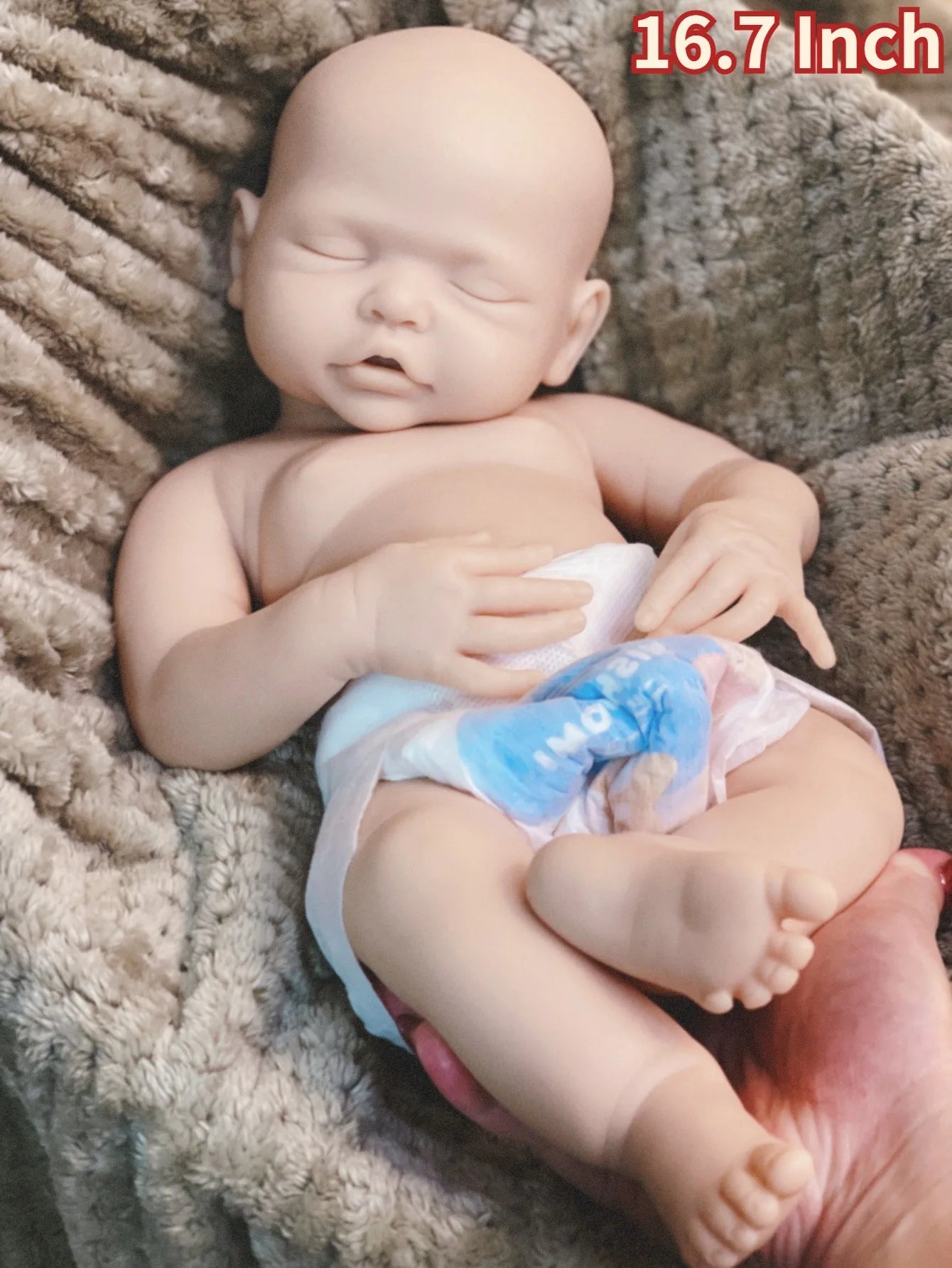 16.7Inch 42.5cm Lifelike Unpainted Solid Silicone Bebe Reborn Doll Girl Handmade Unfinsihed Girl Doll lifelikesiliconereborns.com