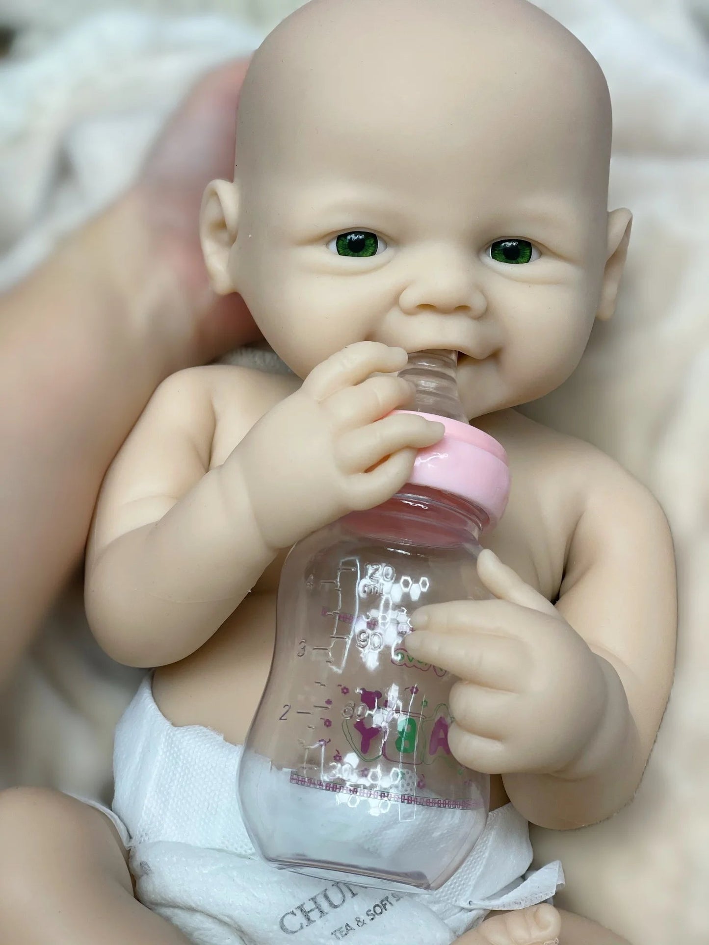 18Inch/2 Styles Unpained Vivienne Full Body Solid Silicone Bebe Reborn Girls Washable Reborn Dolls Handmade Lifelike Solid Doll lifelikesiliconereborns.com