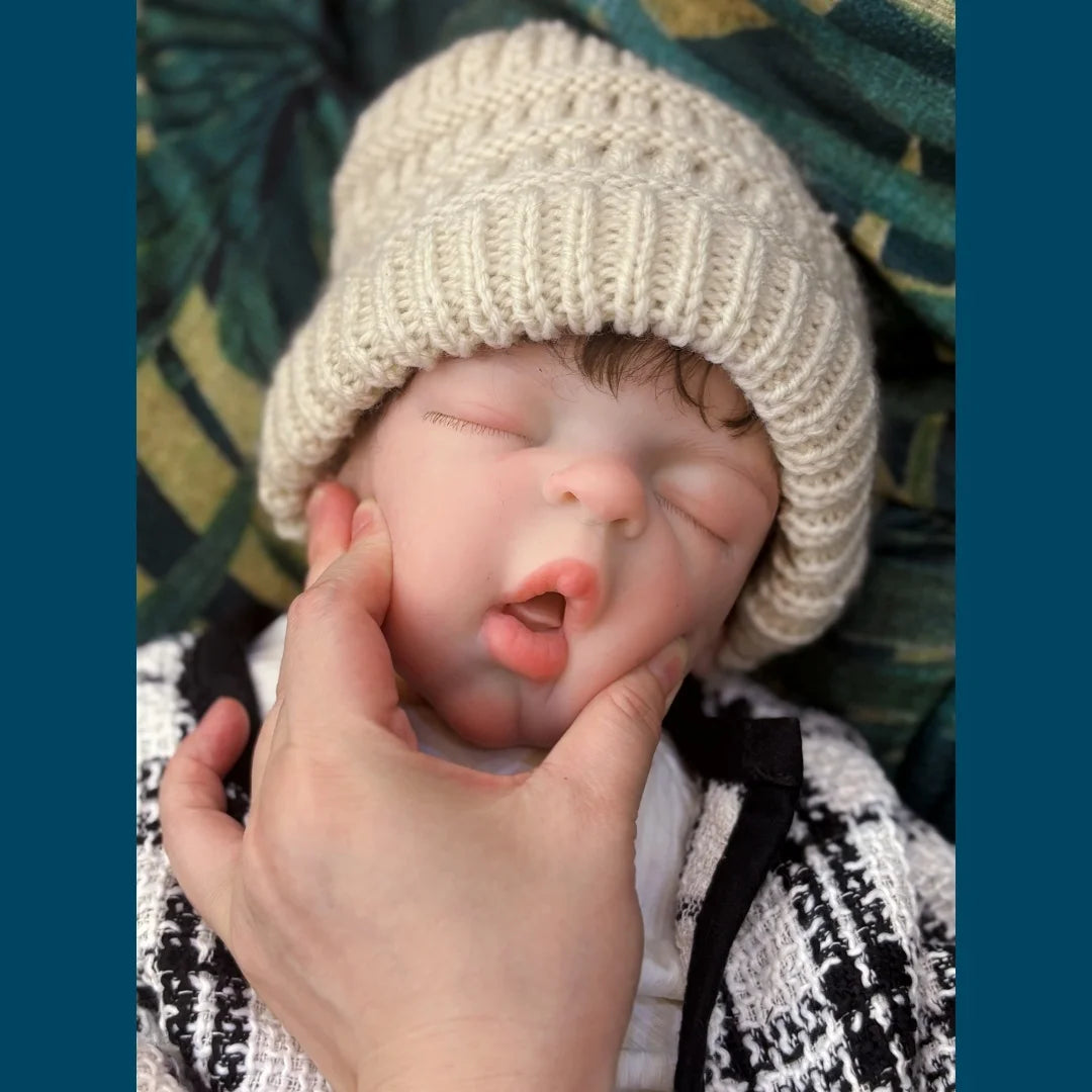 22Inch Big Size Can Open Mouth bébé reborn de silicona Girl Doll With Rooted Hair Soft Touch Flexible Reborn Toddler  Doll lifelikesiliconereborns.com
