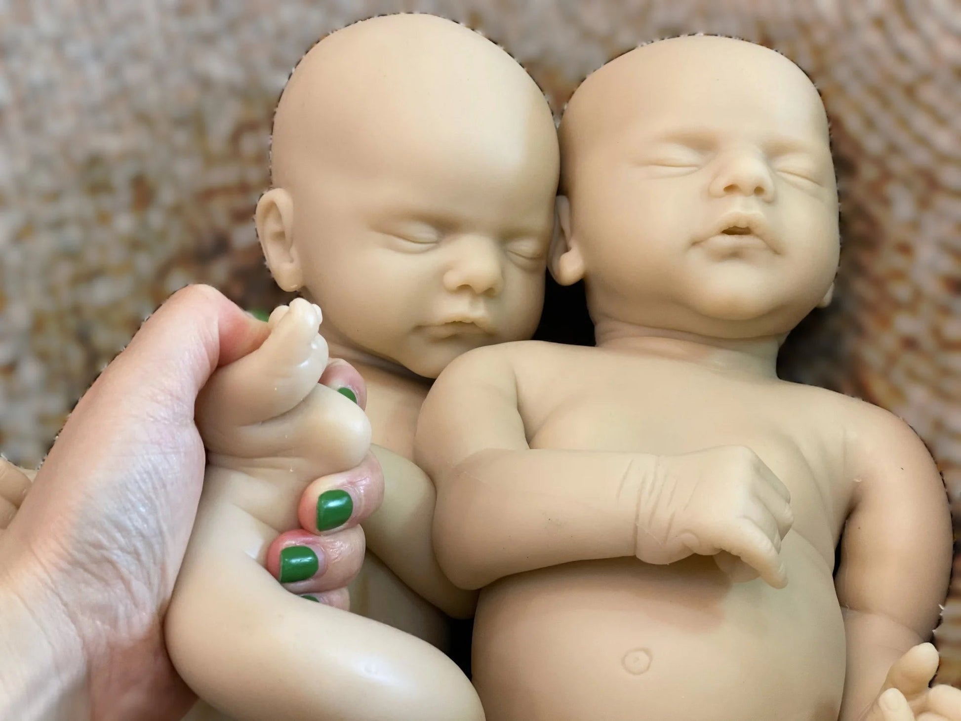 Can Open Mouth 45cm Twins Sam Reborn Baby Girl and Boy Full Body Solid Silicone Un/Painted Bebe Reborn Soft Touch Feeling Doll lifelikesiliconereborns.com