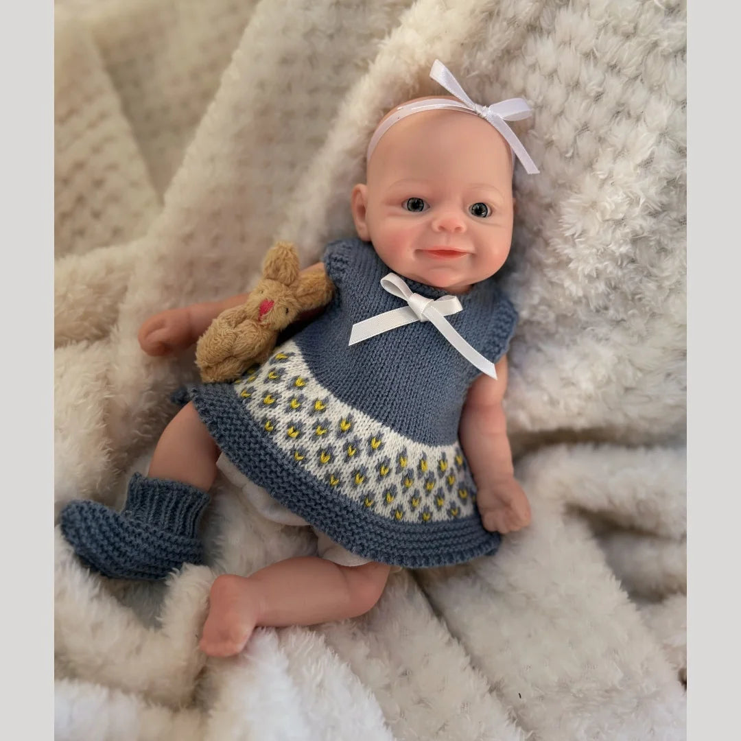 10Inch Waterproof Open Eyes bebe reborn de silicona Girl Doll With 3D Painted Skin Soft Touch Newborn Doll reales para niñas lifelikesiliconereborns.com