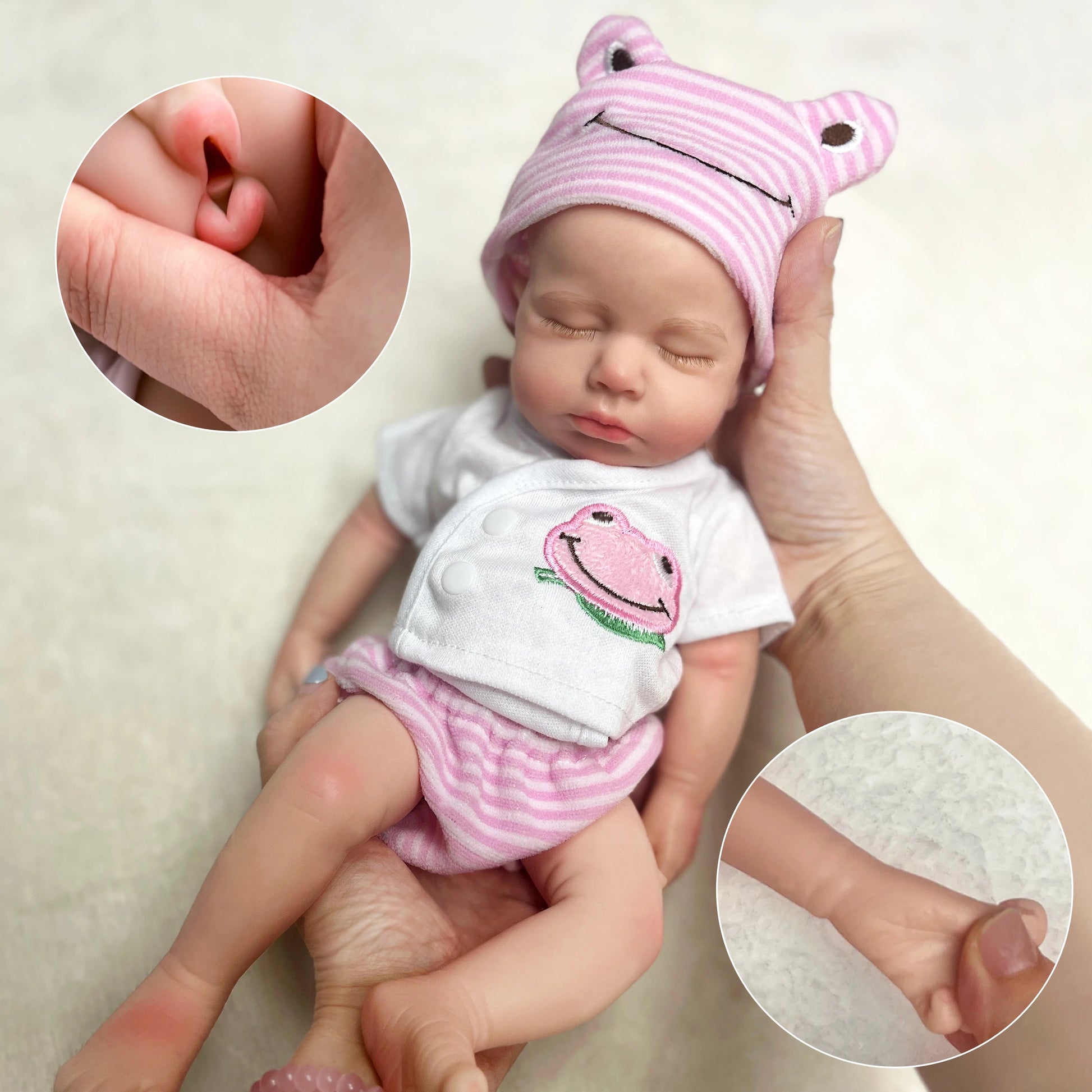 13Inch Open Mouth Loulou Girl&Boy Painted Full Body Soft Silicone Doll Bebe Reborn Doll For Kid Reborn De Silicona Cuerpo Entero lifelikesiliconereborns.com