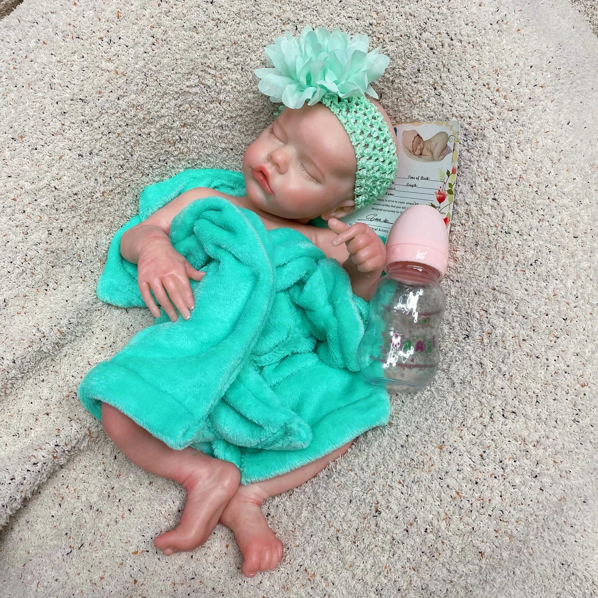 40cm Twins B Solid Silicone Bebe Reborn Girl With 3D Painted Skin Visible Veins Soft Touch Reborn Baby Girls For Children's Gift lifelikesiliconereborns.com