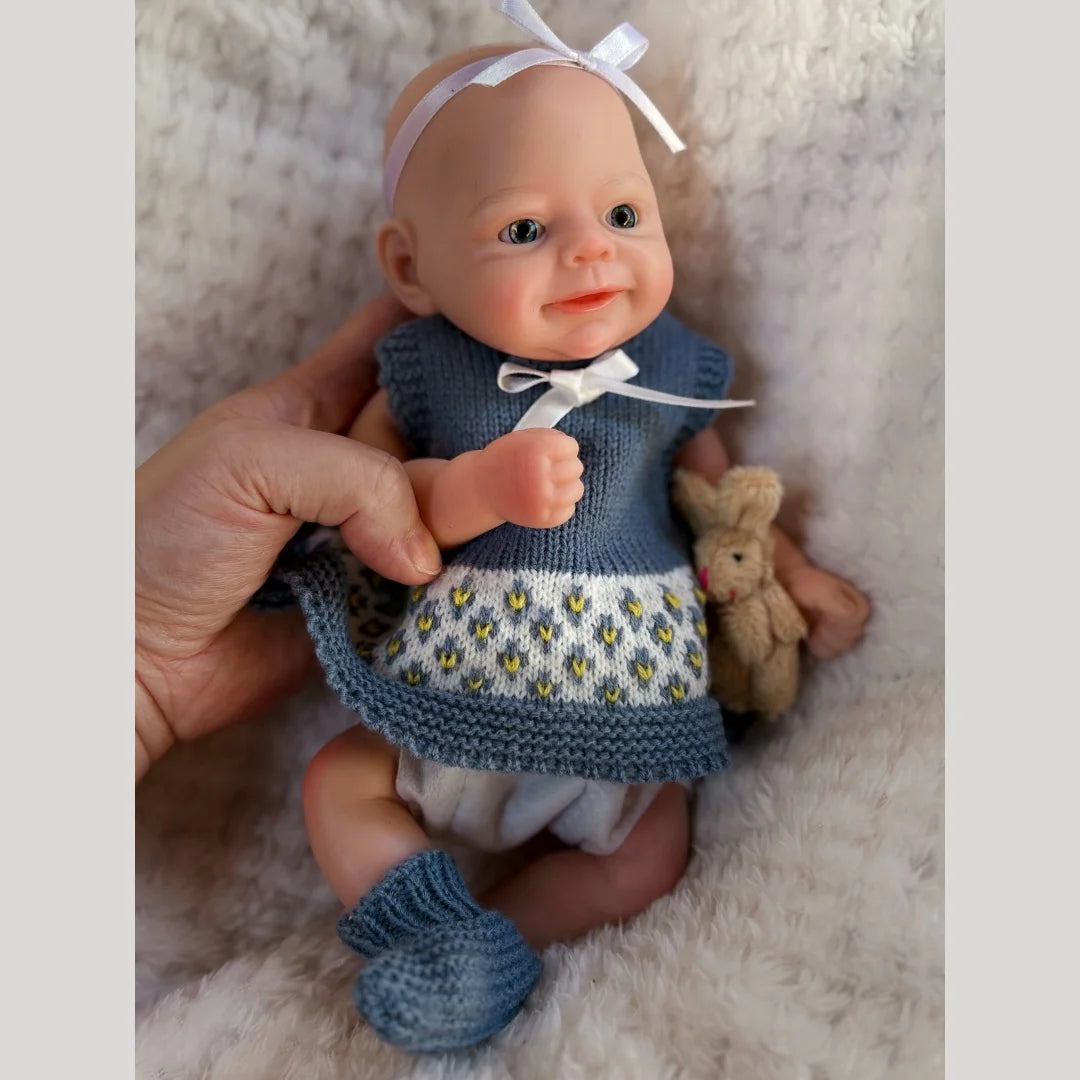 10Inch Waterproof Open Eyes bebe reborn de silicona Girl Doll With 3D Painted Skin Soft Touch Newborn Doll reales para niñas lifelikesiliconereborns.com