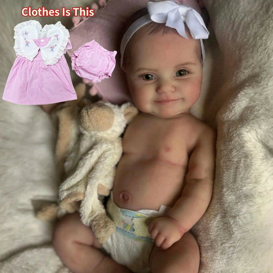 47cm Maddie Silicone Bebe Newborn Girl Handmade Baby Reborn Doll For Children Birthday Gifts lifelikesiliconereborns.com
