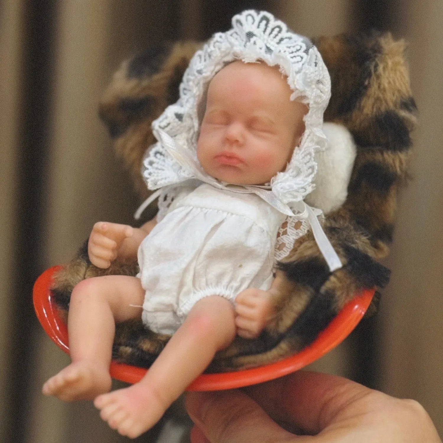 Anjo Doll 6 Inch Mini Palm Girl Loulou Soft Solid Silicone Reborn Doll Sleep Bebe Reborn Doll Pеборн Bebê Reborn Kукла Pеборн lifelikesiliconereborns.com