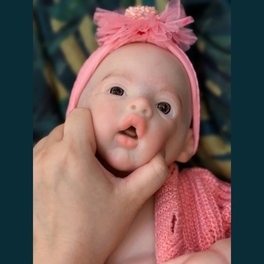 45cm Meadow Can Open Mouth  Solid bebe reborn de silicona Girl Doll With 3D Painted Skin Lifelike Real Reborn Baby Doll lifelikesiliconereborns.com