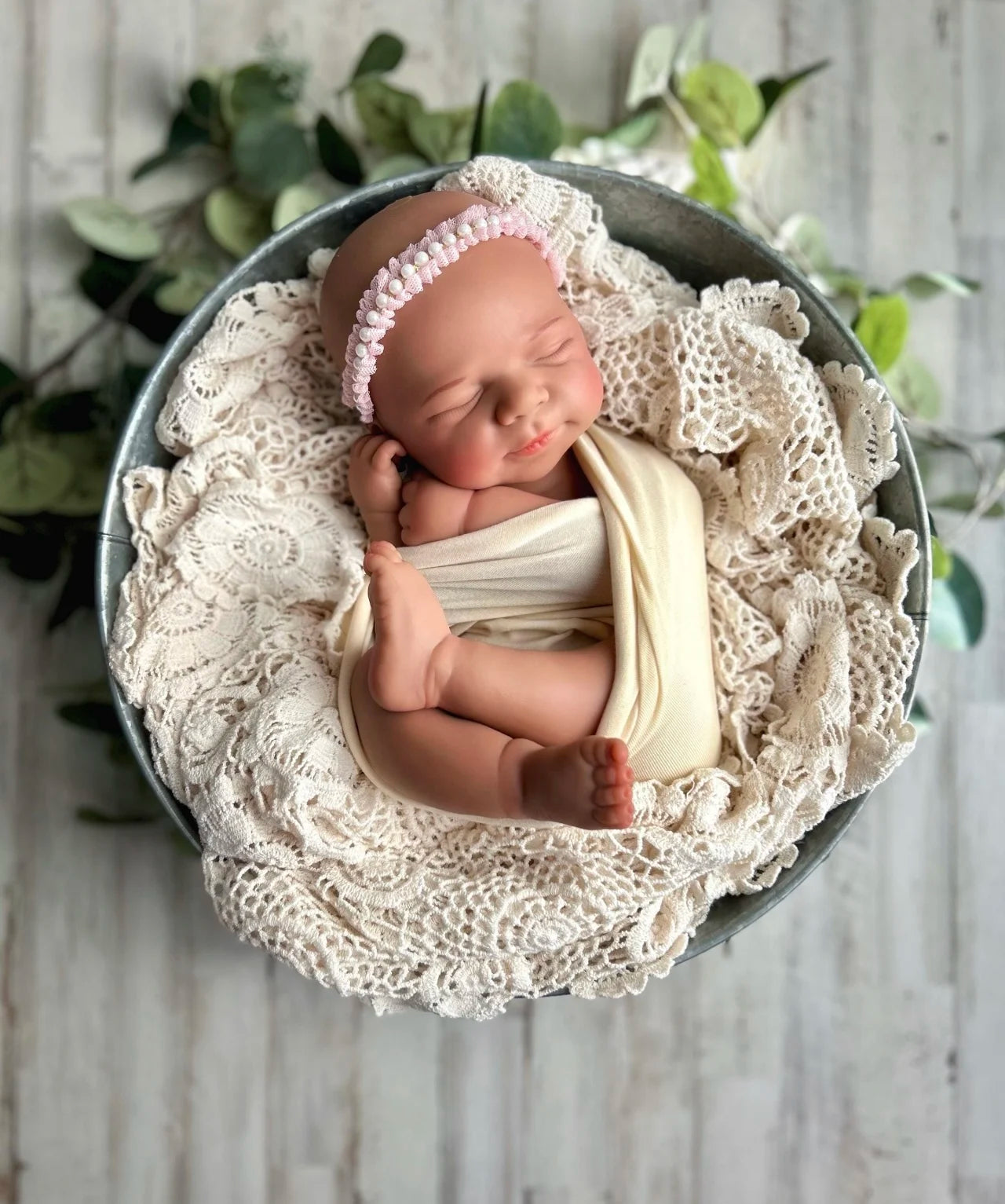 18Inch Can Open Mouth Dark Skin Pascale bebe reborn de silicona Doll With Painted Skin Soft Touch Feeling Rooted Eyelashes Doll lifelikesiliconereborns.com