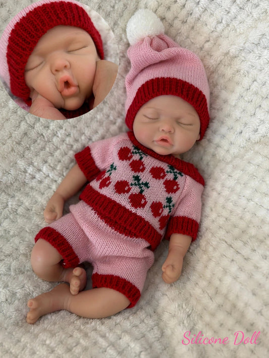 13 Inch Lifelike Silicone Bebe Reborn Doll Girl Sleeping Bebe Newborn Baby Doll For Children Birthday Gifts lifelikesiliconereborns.com