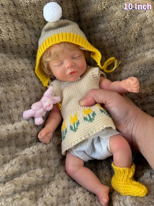 10 Inch 25Cm Sam Silicone Reborn Doll Soft Touch Newborn Baby Girl Handmade Bebe Reborn Baby lifelikesiliconereborns.com