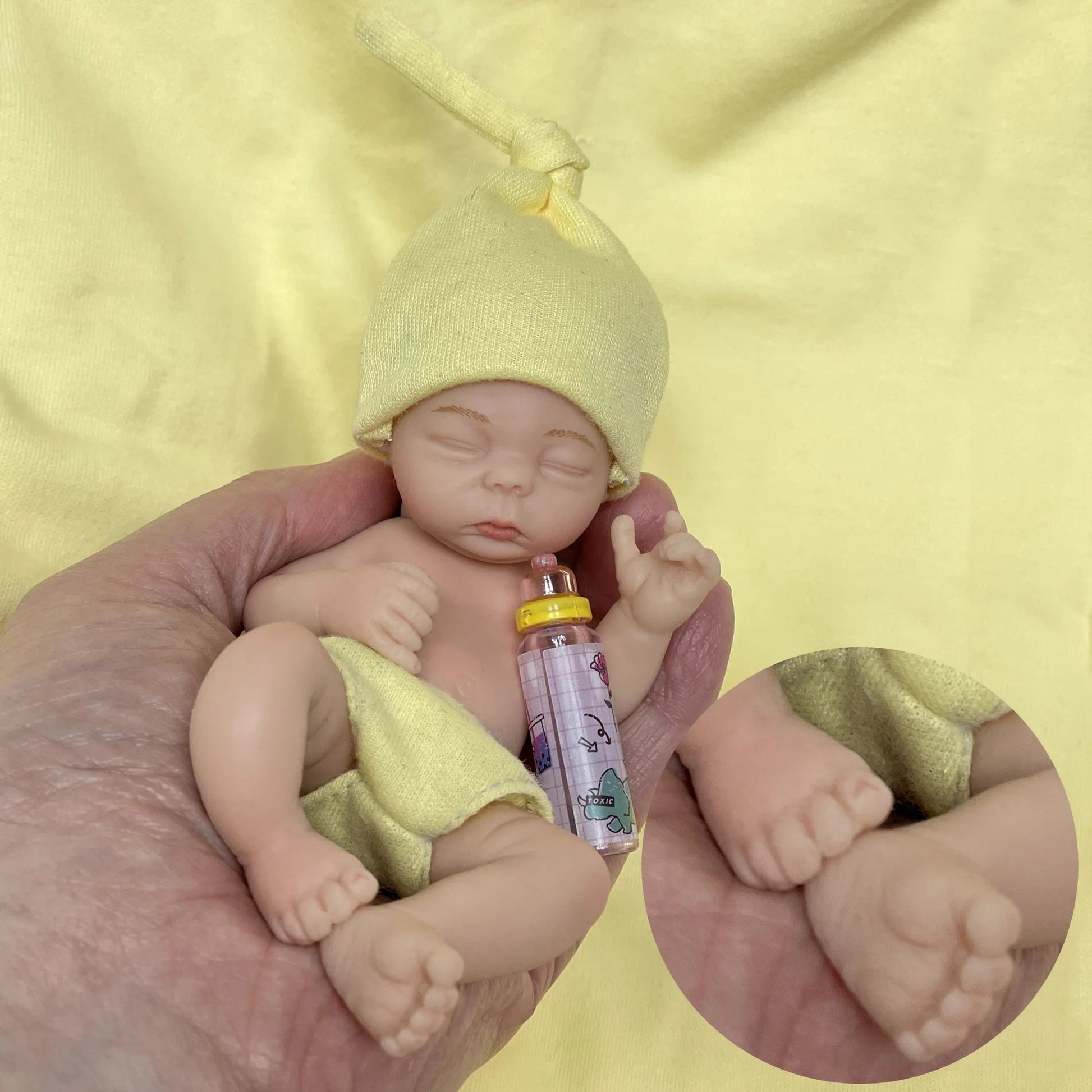 6 Inch Full Solid Silicone Bebe Palm Reborn Doll Handmade LifeLike Baby кукла реборн мальчик lifelikesiliconereborns.com
