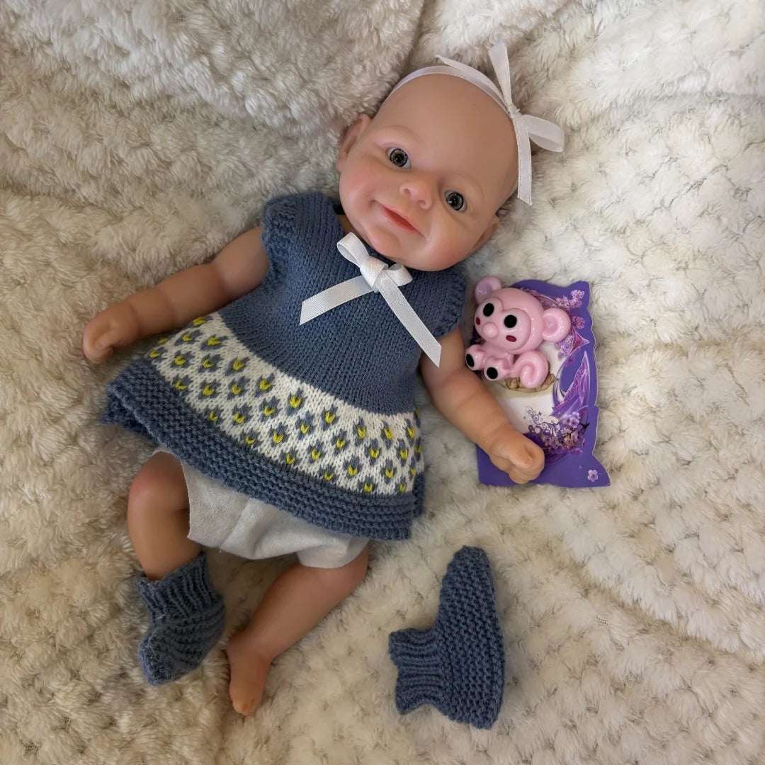 10Inch Waterproof Open Eyes bebe reborn de silicona Girl Doll With 3D Painted Skin Soft Touch Newborn Doll reales para niñas lifelikesiliconereborns.com