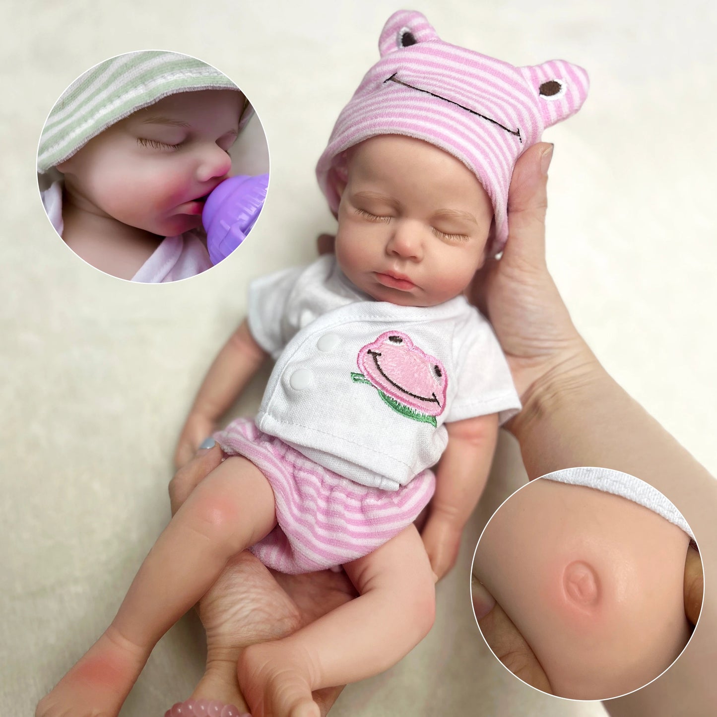 13Inch Open Mouth Loulou Girl&Boy Painted Full Body Soft Silicone Doll Bebe Reborn Doll For Kid Reborn De Silicona Cuerpo Entero lifelikesiliconereborns.com