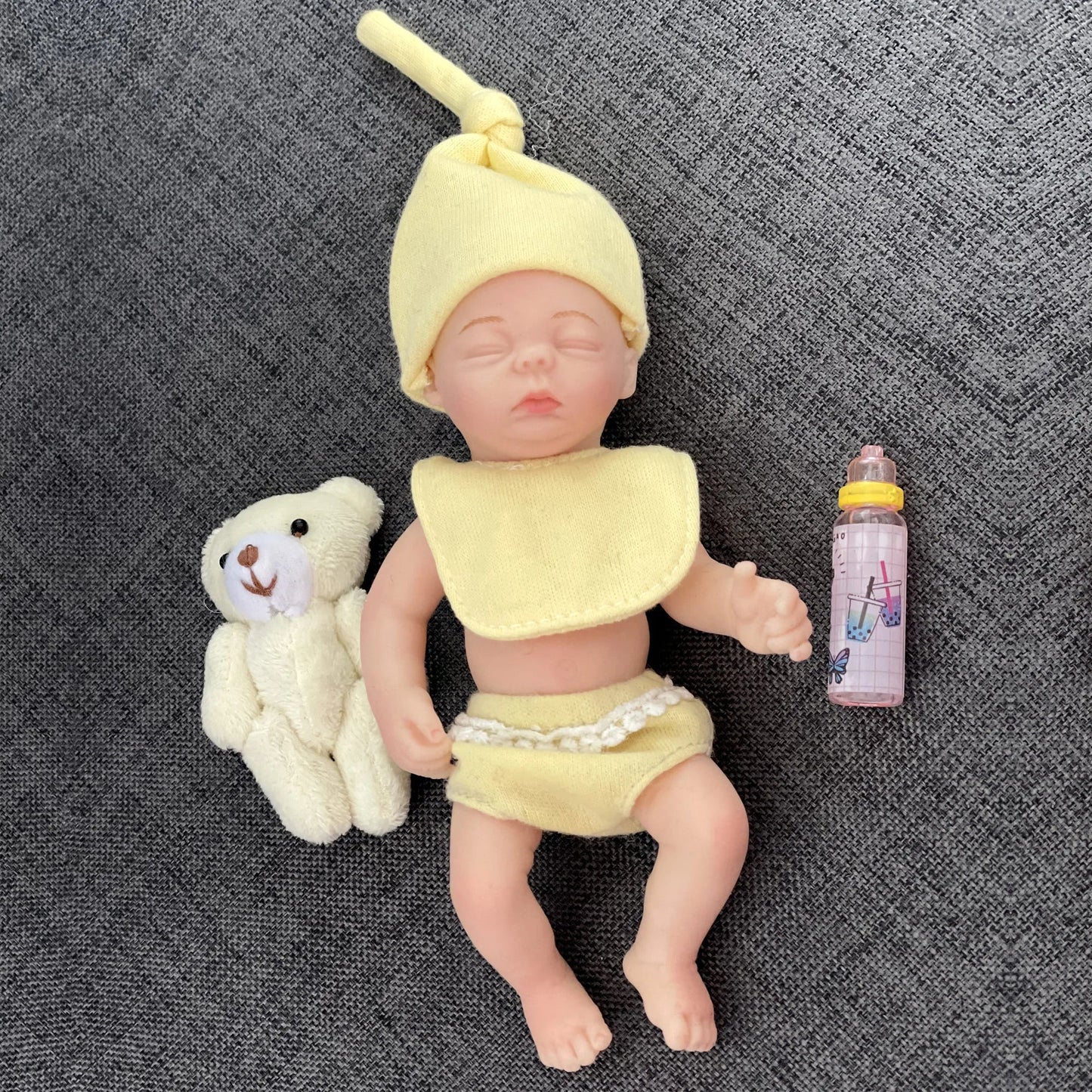 6 Inch Full Solid Silicone Bebe Palm Reborn Doll Handmade LifeLike Baby кукла реборн мальчик lifelikesiliconereborns.com