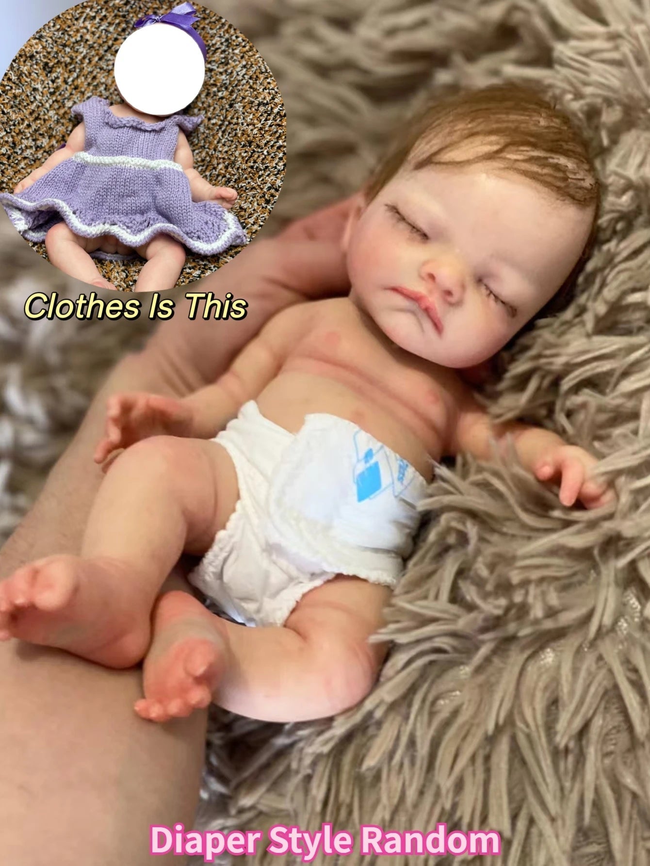 10 Inch 25.4 Cm Soft Silicone Bebe Reborn Girl Handmade Soft Touch Newborn Baby Doll Sleeping Cute Doll With Rooted Hair lifelikesiliconereborns.com