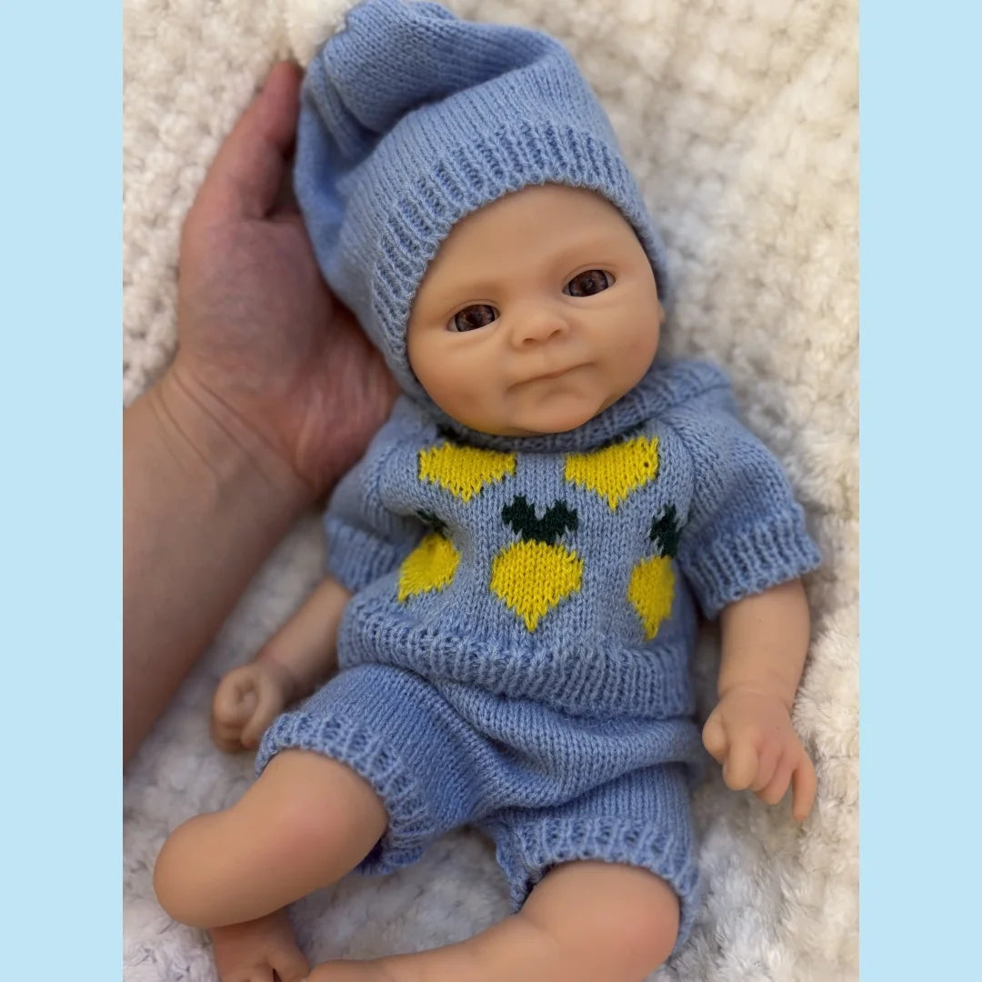 33cm Washable Coco Full Body Silicone Bebe Reborn Boy Doll With  3D Painted Skin Soft Touch Reborn Doll Lifelike Real Newborn lifelikesiliconereborns.com