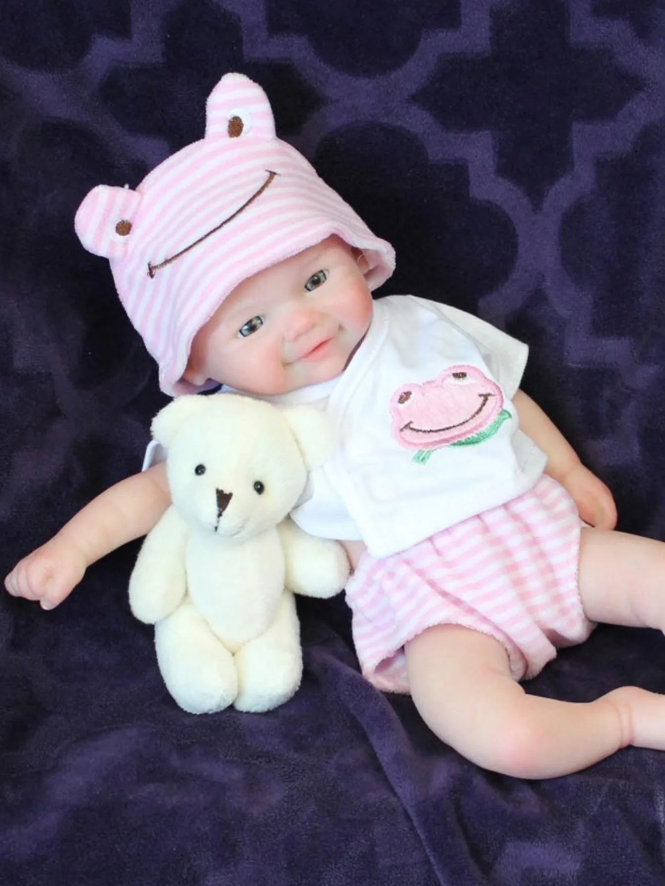 13 Inch Vivienne Silicone Bebe Newborn Baby Doll Handmade Soft Touch Newborn Baby Doll For Children Birthday Gifts lifelikesiliconereborns.com