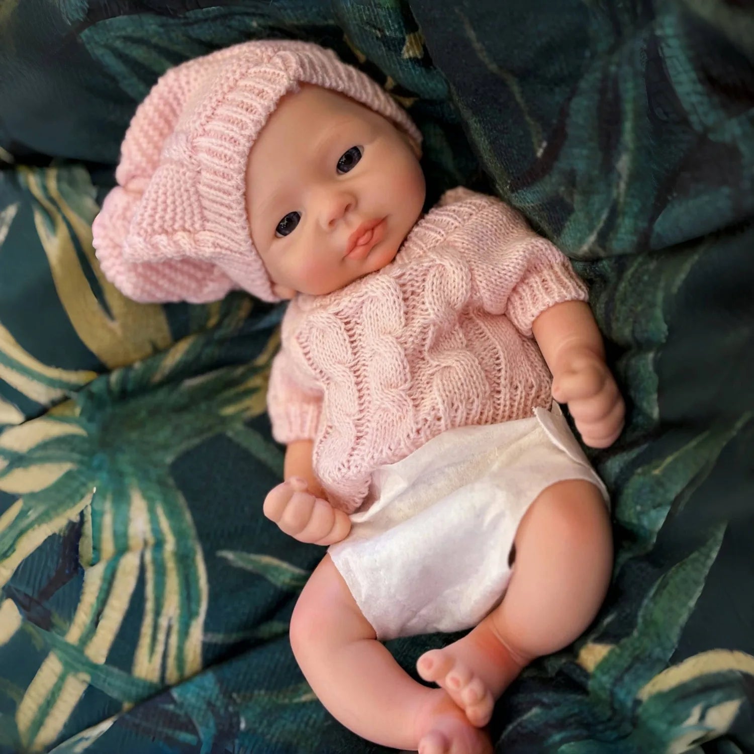 13Inch Painted Reborn Baby Dolls Cute Girl Whole Body Soft Solid Silicone Painted Reborn Baby Doll Toys Corpo De Silicone lifelikesiliconereborns.com