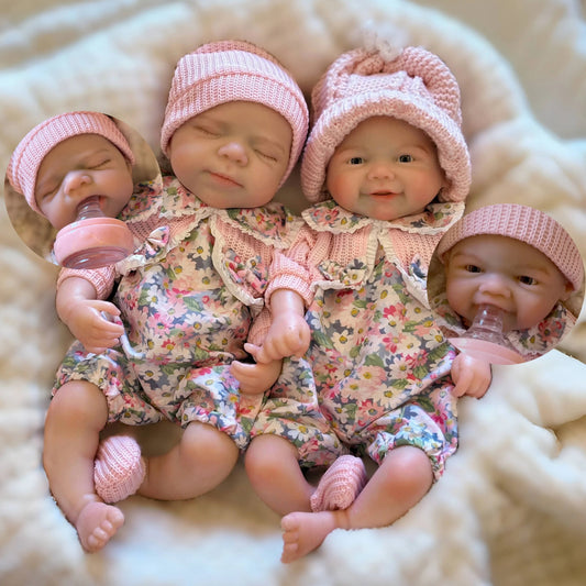 13Inch Open Mouth Reborn Dolls Pascale&Vivienne Full Body Soft Silicone Girl Painted Bebe Reborn Doll Toys reborn de silicone lifelikesiliconereborns.com