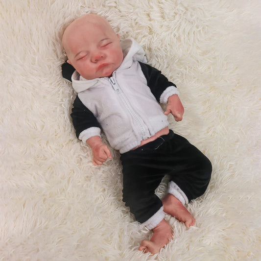 Reborn Corpo De Silicone 18'' Boy Full Body Platinum Silicone Reborn Baby Doll 3D Painted Newborn Solid Dolls For Children Gift lifelikesiliconereborns.com