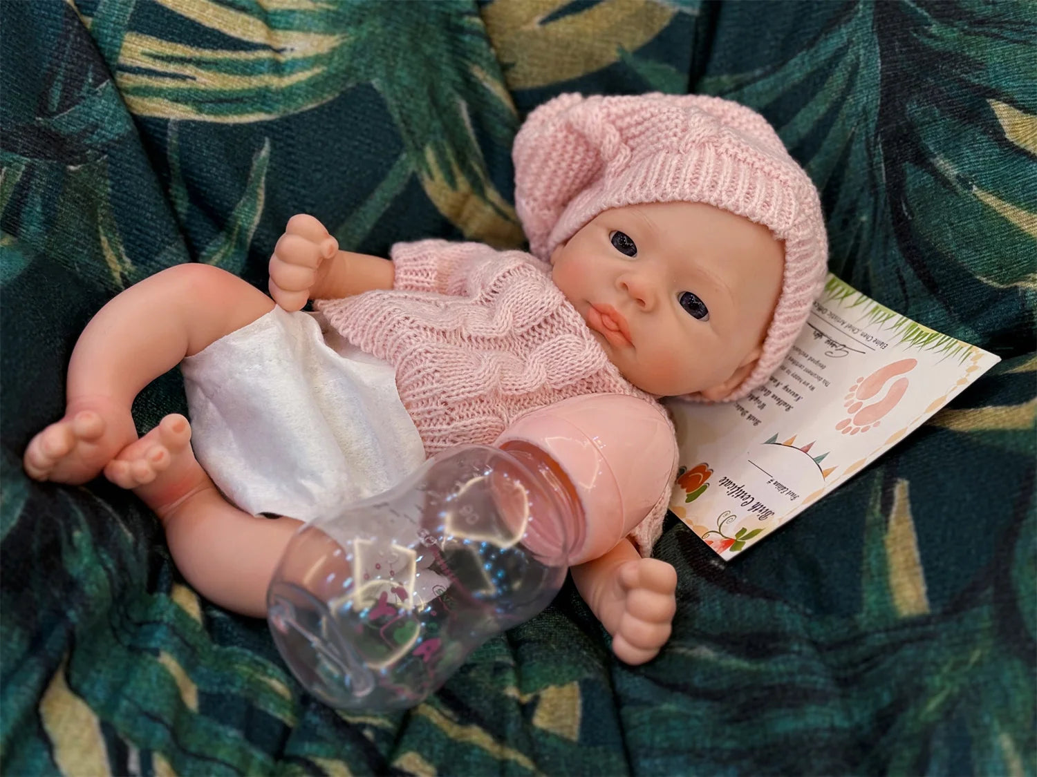 13Inch Can Washable Open Eyes Whold Body Solid Silicone Bebe Reborn Girl Lifelike Painted Newborn Baby Doll For Kids Gift lifelikesiliconereborns.com